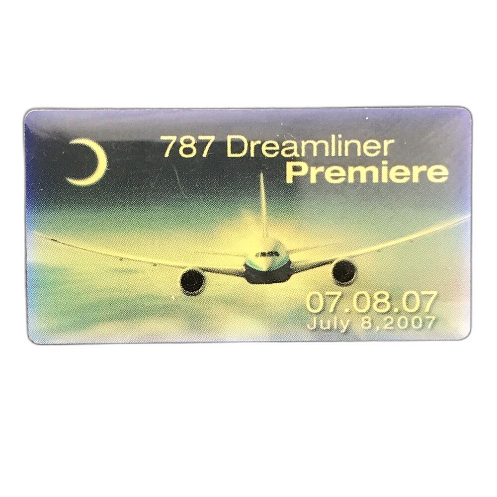 Boeing 787 Dreamliner Premier 2007 Pin Airliner Aeronautics Airplane